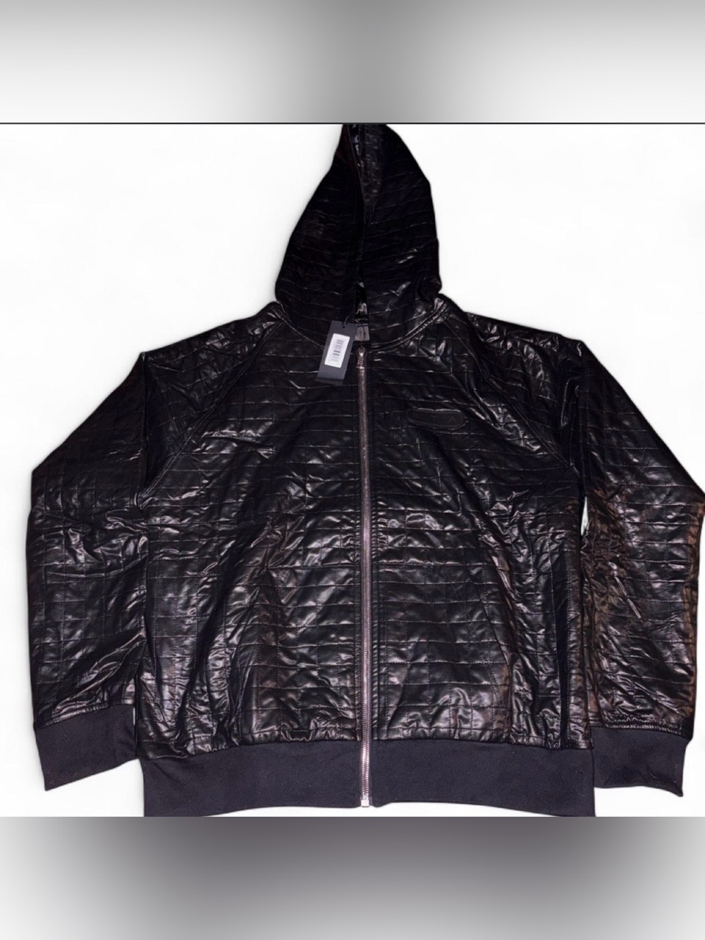 Men's RTA Black Quilted Zip-Front Jacket